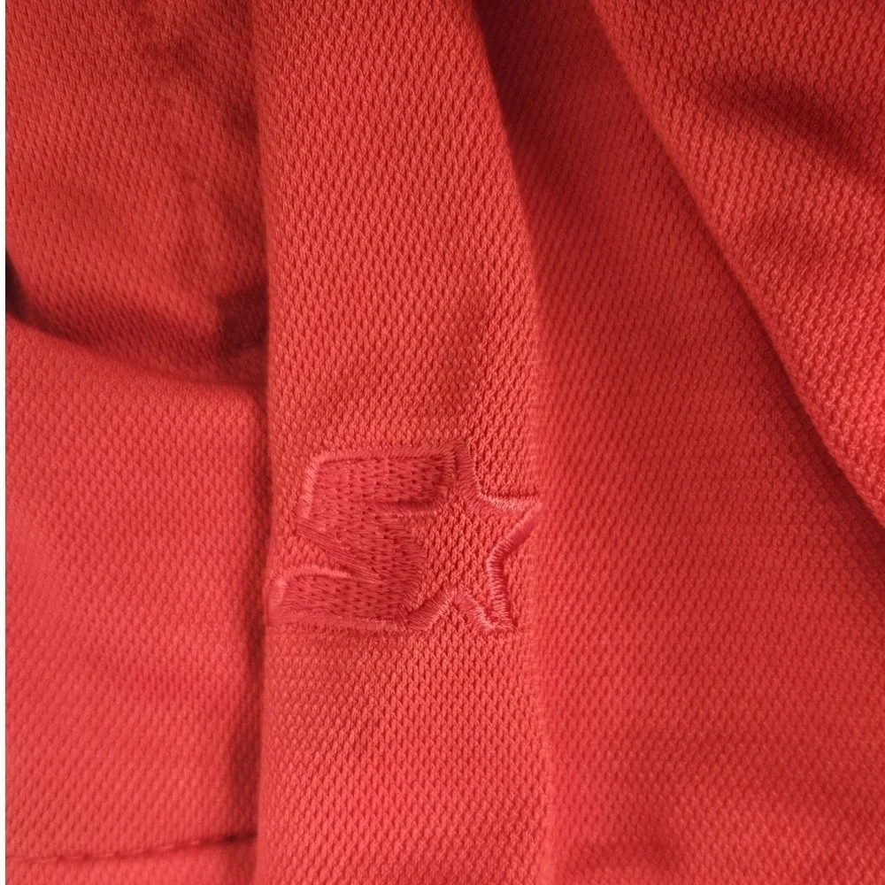 Windbreaker Jacket Vintage Starter Red Black Zip Up Men's‎ Size Large EUC